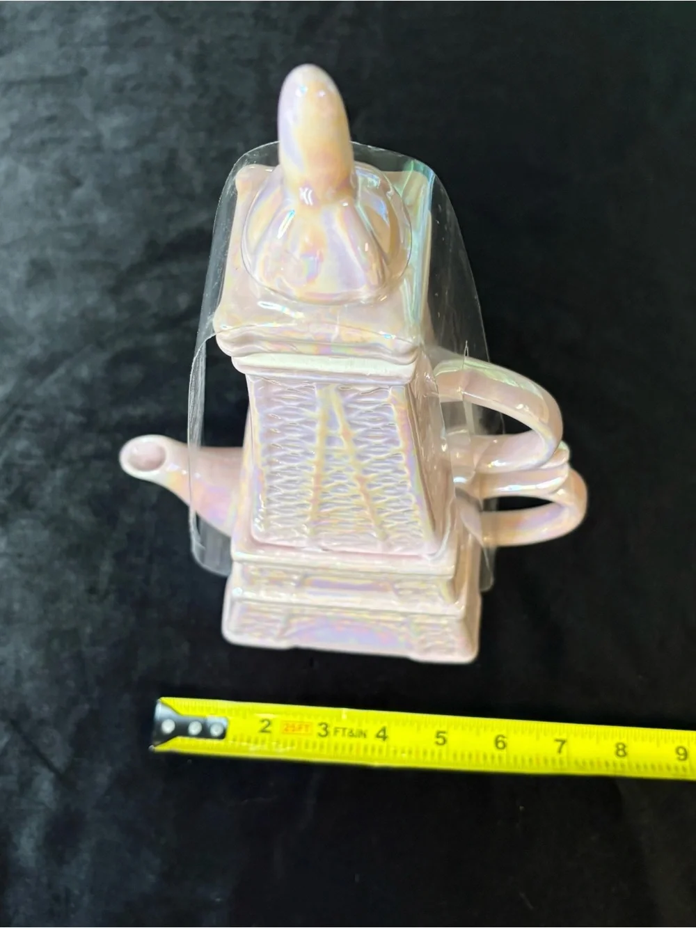 Iridescent Pink Eiffel Tower Teapot Set - Picture 7 of 8